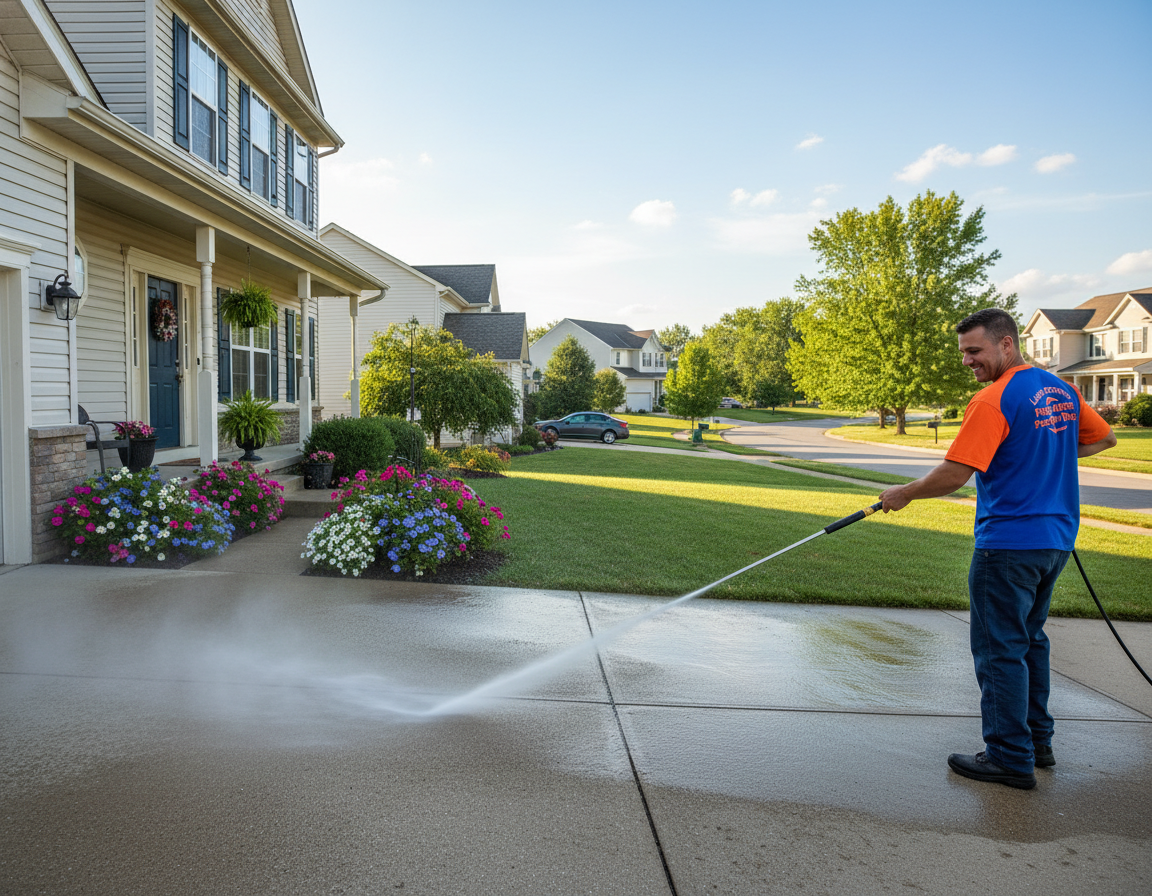 Pressure Washing In Lewis Center Oh for Garage Floors
